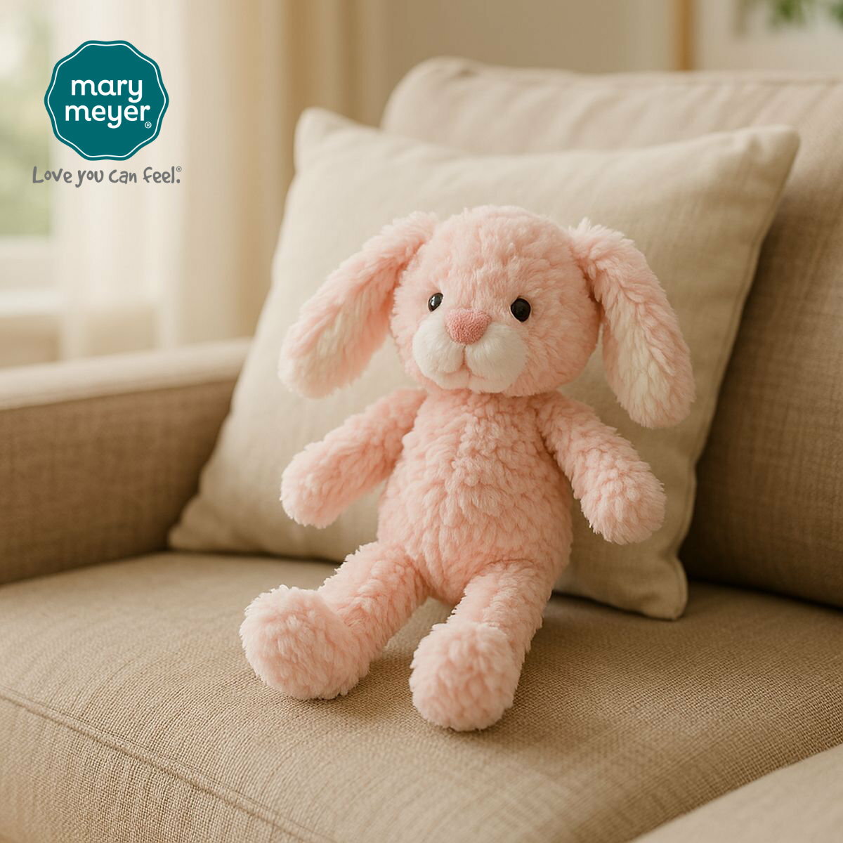 メリーマイヤー パティ ナーサリーバニー 19cm ウサギ | ぬいぐるみ ナチュラルカラー 動物 どうぶつ ファーストトイ ベビー 赤ちゃん こども Mary Meyer Putty 正規輸入品