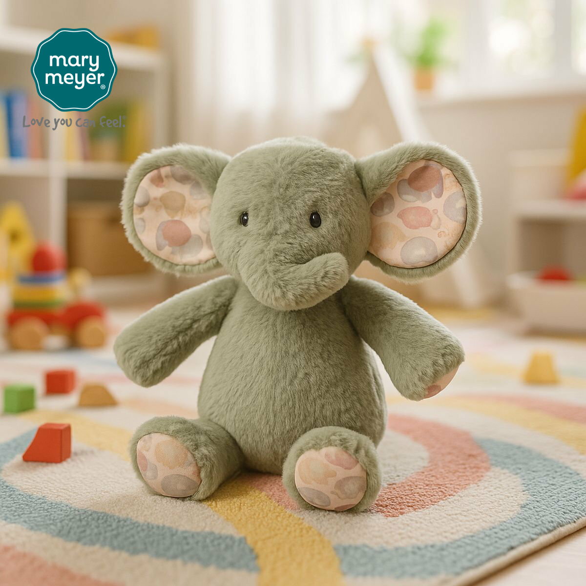 Elephant - メリーマイヤー リーフエレファント 28cm ぞう | ぬいぐるみ ナチュラルカラー 動物 どうぶつ ファーストトイ ベビー 赤ちゃん こども Mary Meyer 正規輸入品