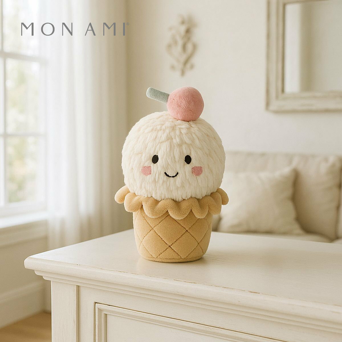 イジー アイスクリームチャイム 18cm | モナミ ぬいぐるみ 雑貨 アート デザイン かわいい ファーストトイ ギフト プレゼント Mon Ami 正規輸入品