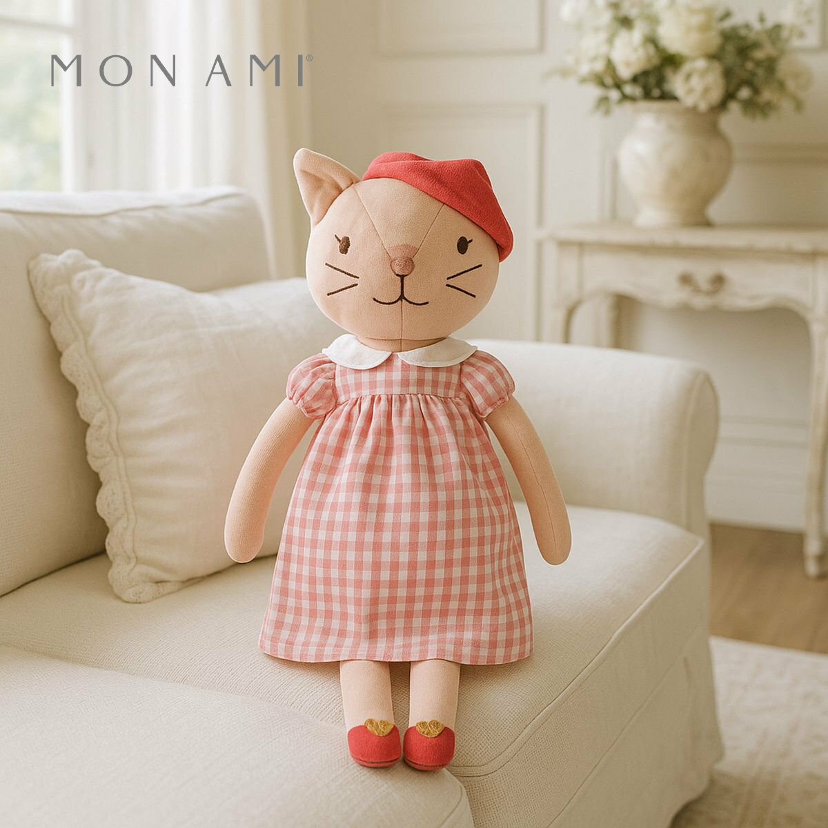 ミネット パリジャン キティ 33cm ネコ モナミ ぬいぐるみ 雑貨 アート デザイン かわいい ファーストトイ ギフト プレゼント Mon Ami 正規輸入品