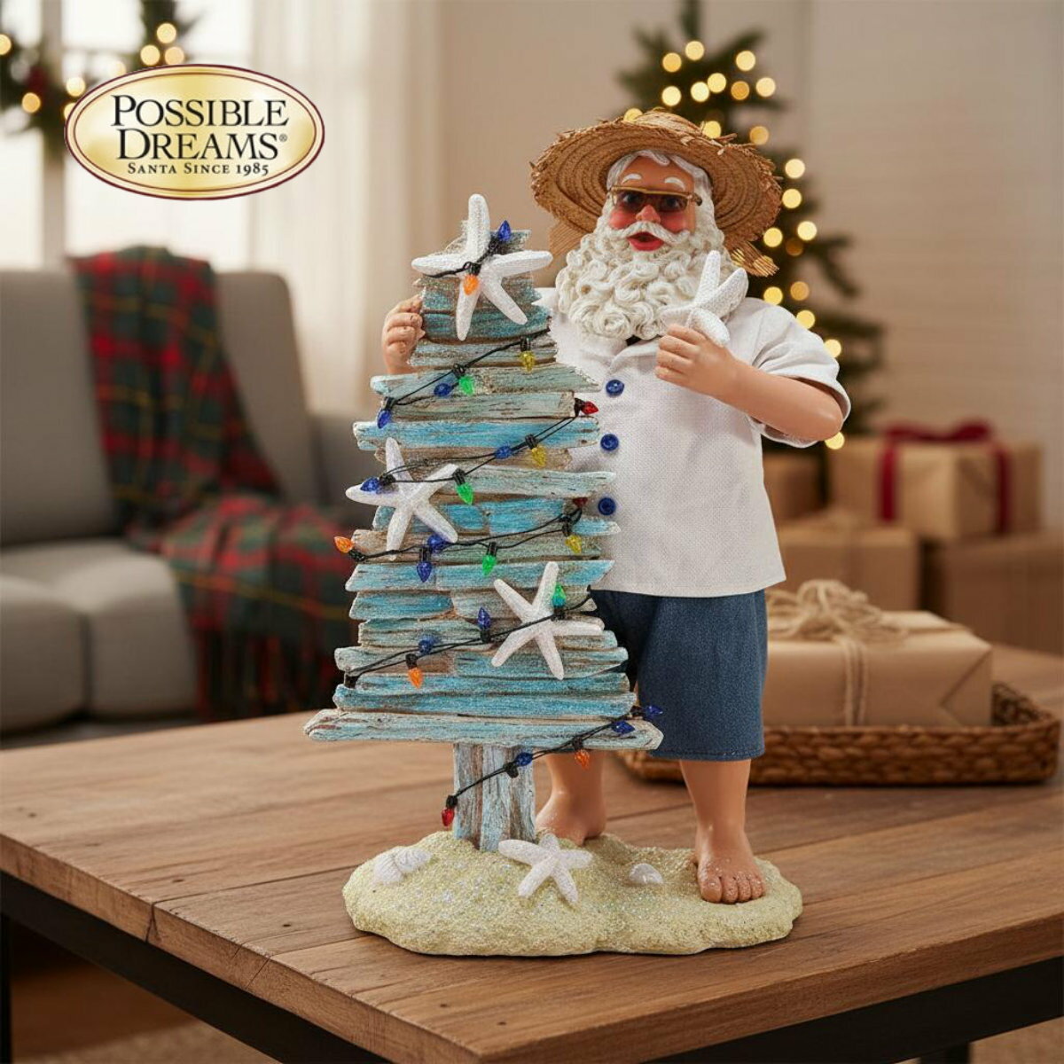 Seaside Christmas 27.9cm | サンタ サンタクロース 人形 置物 フィギュア クリスマス ホリデー Possible Dreams 正規輸入品