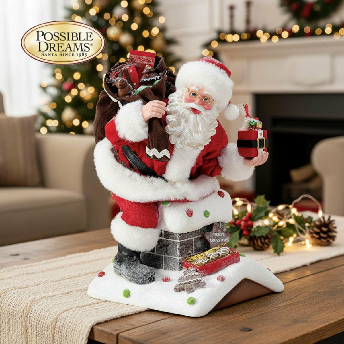 Home Sweet 26.5cm | サンタ サンタクロース 人形 置物 フィギュア クリスマス ホリデー Possible Dreams 正規輸入品