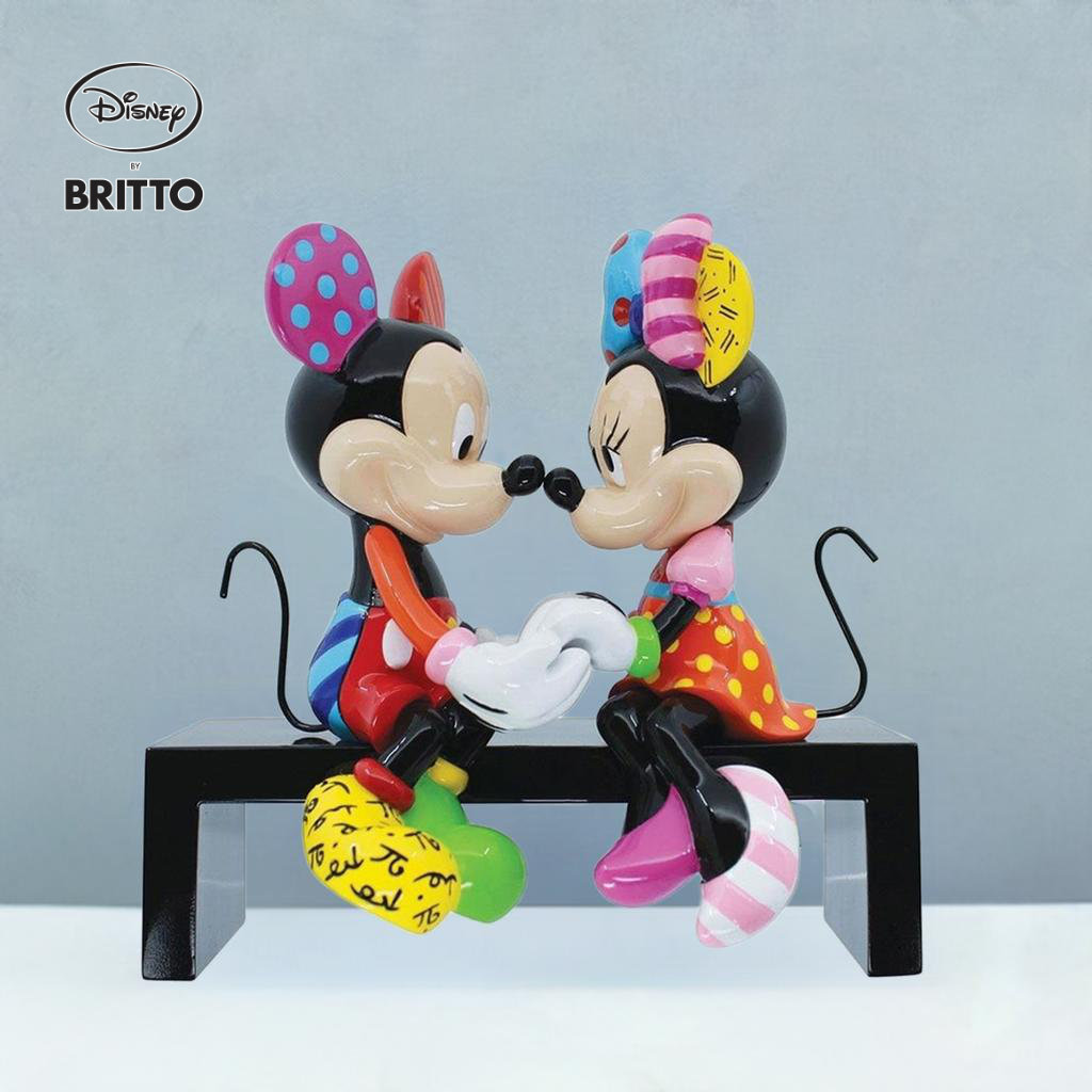 乐天商城 - 【スーパーSALE割引】 ミッキー&ミニー ラブフィグ 16.2cm | ロメロ・ブリット Romero Britto デザイン アート 正規輸入品