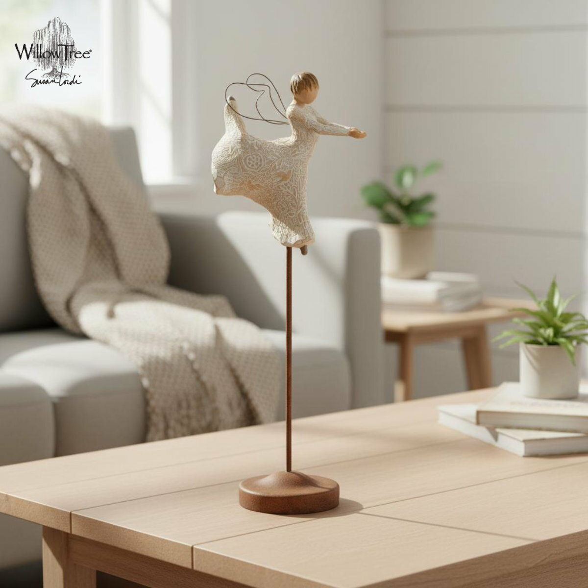 ウィローツリー天使像 Dance of Life - 生命のダンス 38.5cm ダンス・音楽 | キリスト 降誕セット 馬小屋セット ナティビティ プレゼピオ 置物 彫刻 人形 インテリア スーザン・ローディ 正規輸入品