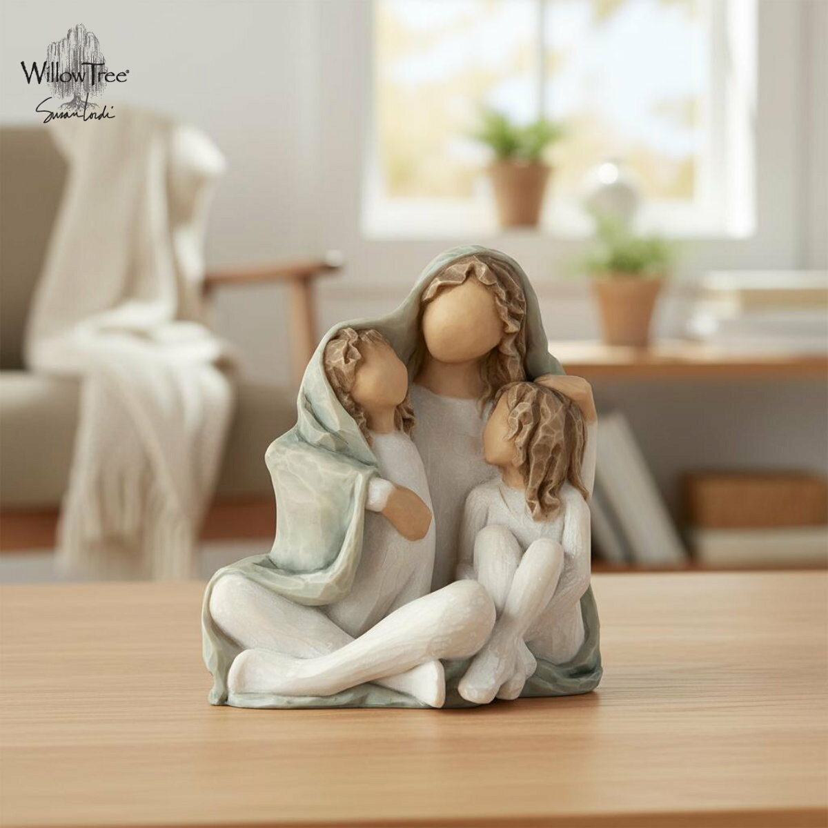 ウィローツリー彫像 Cozy - くつろぎ 8.9cm 幼子 3人組 親子 | おしゃれ 置物 彫刻 ...