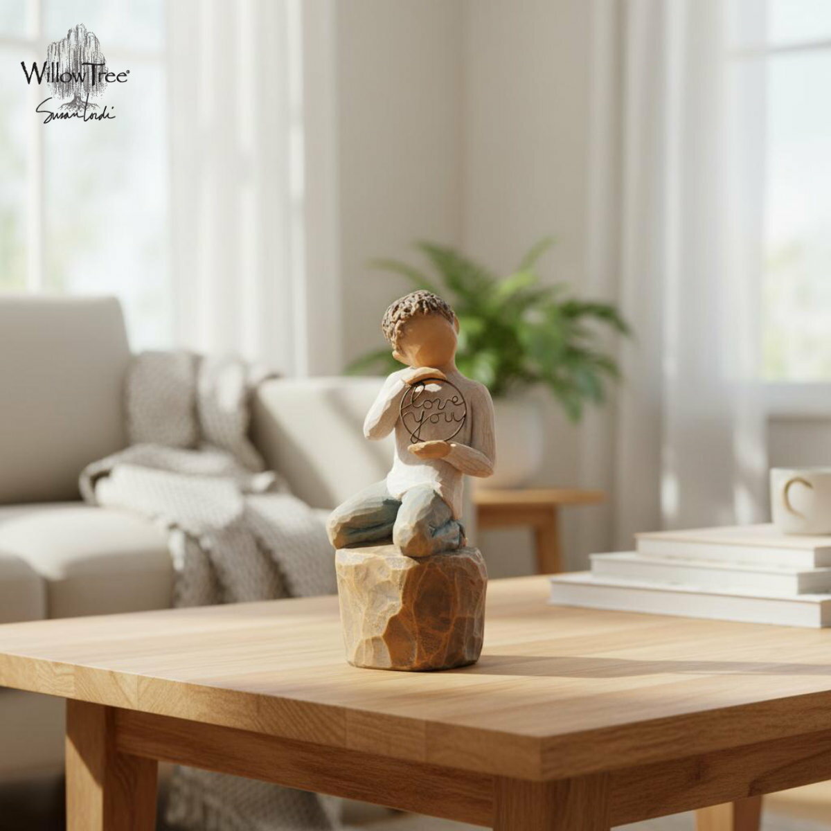 ウィローツリー彫像 Love you too - 私も大好き 11.5cm 子供 少年 | おしゃれ 置物 彫刻 人形 インテリ..