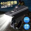 【期間限定 22%オフクーポン】自転車 ライトUSB 充電式 LED ライト 防水 自動点灯モード搭載 安全 超小型 耐久 電池残量表示 らいと 前後セット 後...