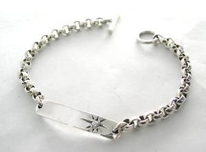 シルバー925誕生石ブレスレット【4月　ジルコニア】