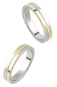 【送料無料】【刻印無料】ゴールド&シルバー ツートーンステンレスリング ペアリング 指輪 名入れ ギフト オリジナル