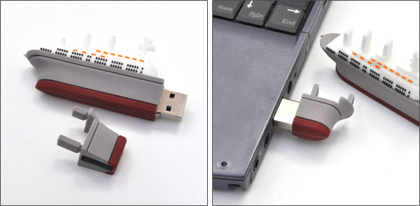 送料無料 おもしろUSBメモリ16GB（貨物船タイプ）大容量16GB！高速USB2.0転送！　USBメモリ 写真 画像 データ保存