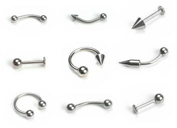 16G ボディピアス バラエティ4点セット