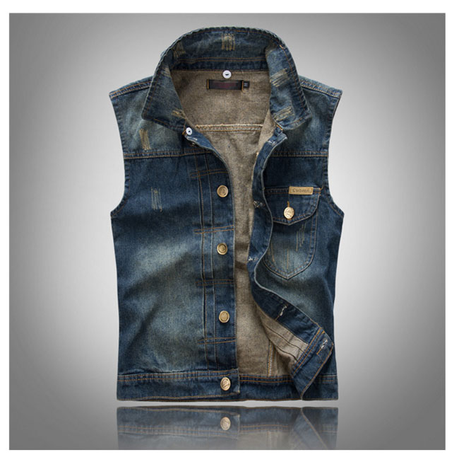 デニムベスト メンズ ベスト チョッキ 袖無し Gジャン ダメージ 細身 ベスト ダメージ加工 個性 フード付き