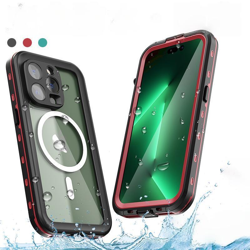 Rakuten - iphone17 Pro Max 背面型 ケース クリア 透明 IP68防水 防塵 かっこいい おしゃれ 耐衝撃 全面保護 アイフォン 16 ミニ プロ マックス カバー