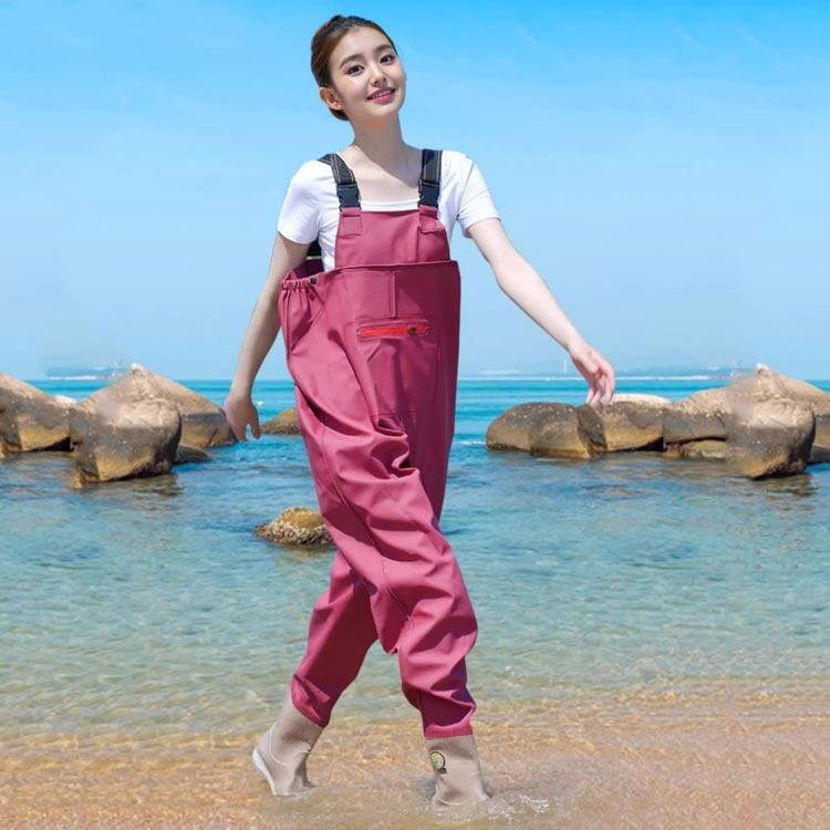 Rakuten - 胴長 完全防水 レディース ウェーダー チェストハイウェーダー 農作業 水仕事 胴付き長靴 掃除 胴長 漁業 海釣り 潮干狩り 釣り ズボン