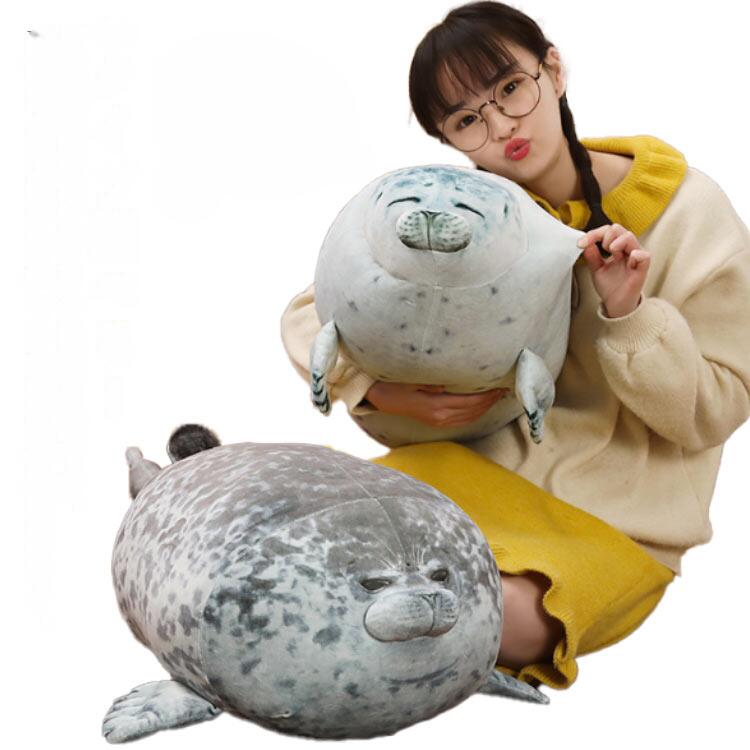 Rakuten - 抱き枕 もちもちアザラシクッション ぬいぐるみ ぬいぐるみ 抱き枕 30cm 40cm 60cm 動物 アザラシぬいぐるみ あざらし枕 子供 おもちゃ 抱きまくら まくら 可愛い かわいい 彼女 ふわふわで癒される 大きい クッション 柔らか