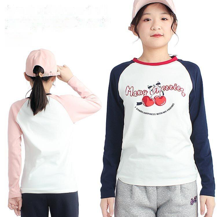 樂天商城 - キャンプ Tシャツ 小学生 ジュニア 吸汗 吸湿 虫刺され予防 冬 tシャツ 通学 150 キッズ 子供服 秋 スポーツ 140 120 130 アウトドア 配色 普段着 綿 蚊 160 cm 女の子 優しい着心地 長袖 カジュアル コットン 春 コットン