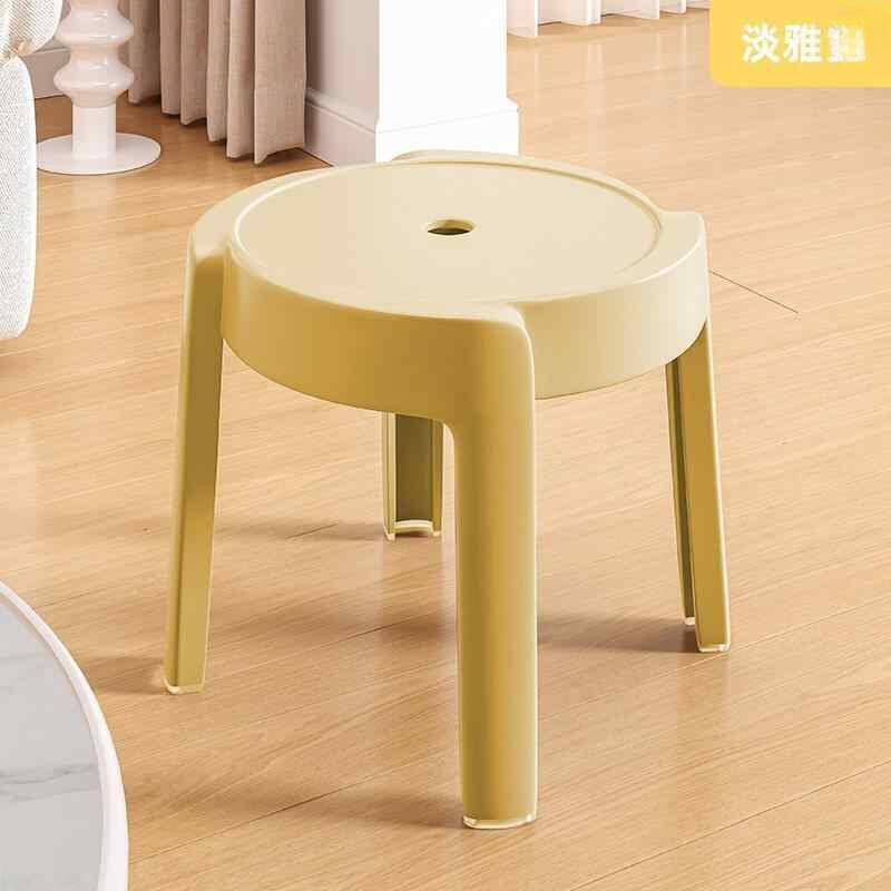 樂天商城 - 椅子 バス コンパクト 厚手 プラスチック製の 小さい スツール 家庭用の 大人用 積み重ね 可能 丸型 バス ルーム用の 椅子 靴用 ロース ツール