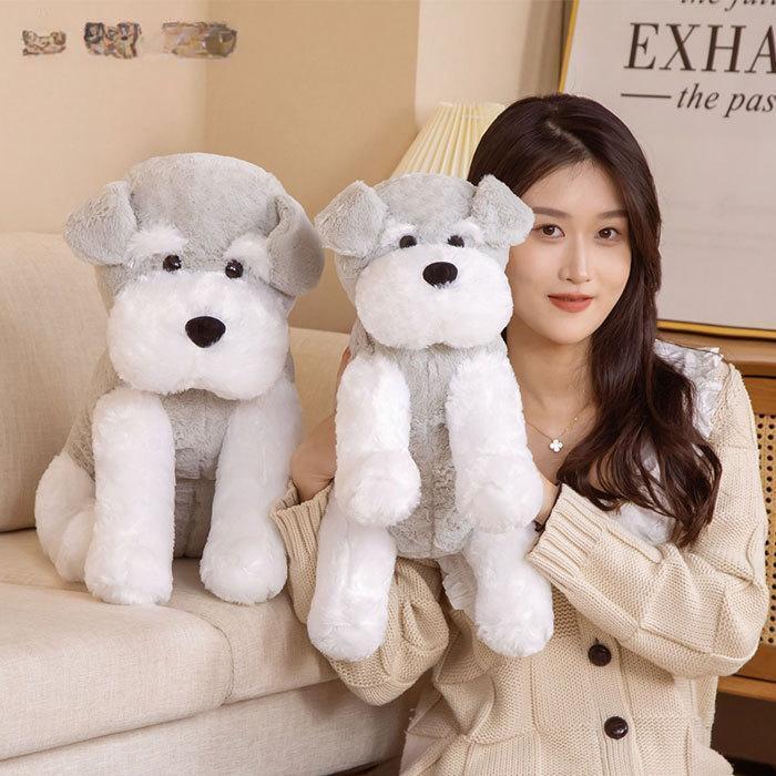 樂天商城 - ぬいぐるみ　いぬ　イヌ　犬　シュナウザー　リアル　抱き枕　かわいい 　ふわふわ 　インテリア 　お祝い　誕生日プレゼント
