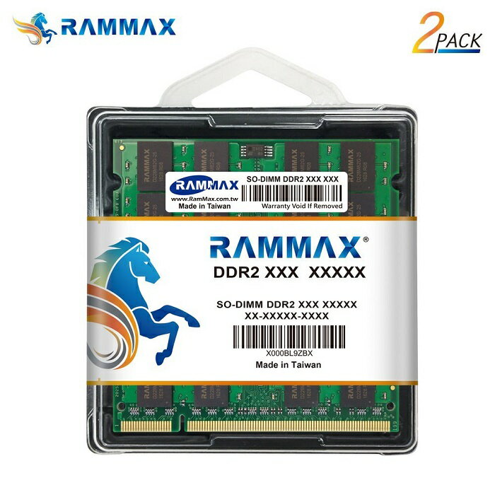 3045【ネコポス送料込】RAMMAX RM-SD667-D2GB (1GB 2枚組）　DDR2 667　(PC-5300) 2GB Dual