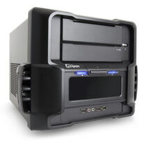 Micro−ATX用キューブ型ケース　400W電源搭載　G326シリーズをパワーアップ！Aopen PCケース　G326-400BK（ブラック）