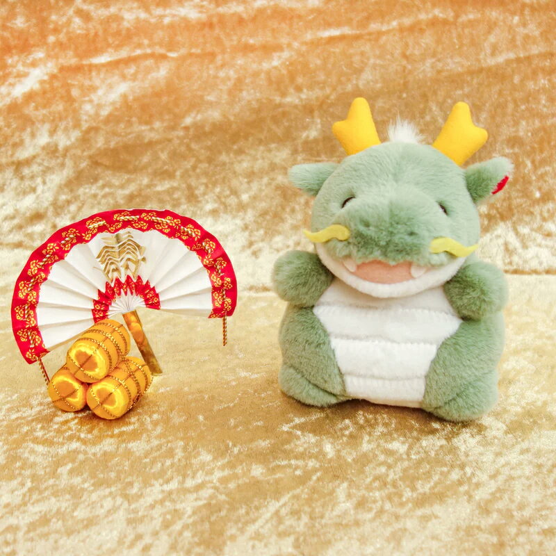 干支ぽちゃシリーズ たつのこ ぬいぐるみ 辰年 内藤デザイン研究所 送料別 竜 龍 ドラゴン 角 正月 かわいい キッズ 誕生日 プレゼント 女の子 男の子 おもちゃ ギフト 子供 白 緑 黄 色 毛質 やわらかいのサムネイル