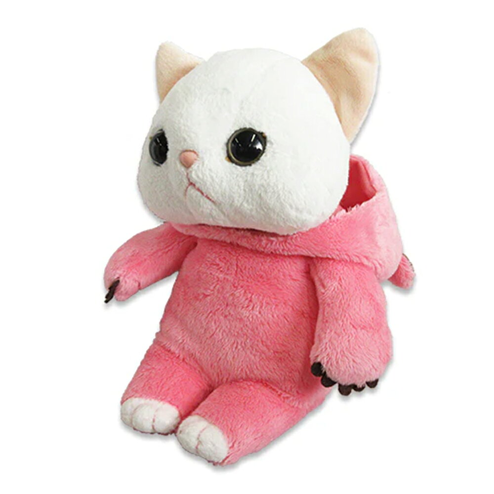 WINTEN 楽天市場店のchoo choo cat コスチューム ぬいぐるみ Sサイズ 内藤デザイン研究所 ずきん 動物 ねこ 猫 オッドアイ 送料別 どうぶつ かわいい キッズ 誕生日 正規代理店 プレゼント 女の子 男の子 おもちゃ ギフト 子供 しろねこ 頭巾 ぼうねこ 毛質 やわらかい 母の日｜アングル3