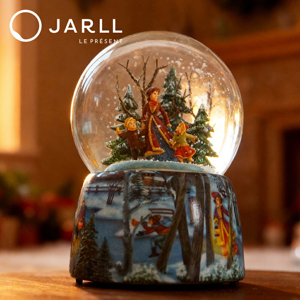 Other - 【期間限定 P10倍】【JARLL】スノードーム ディケンズ アイススケート 高級 オルゴール（ぜんまい式）クリスマス プレゼント 結婚祝い 誕生日 インテリア 置物 スノーグローブ 46070 6358