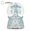 スノードーム ヘラジカ メリーゴーランド プレゼント【安心保証 送料無料 代引き無料】JARLL QO21070 オルゴール (ぜんまい式) 回転式 冬 雪 スノーグローブ イルミネーション ティファニー ブルー クリスマス 祝い 置物 飾り おしゃれ 8285