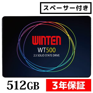 SSD 512GB3ǯݾ ¨в ̵ ڡդWT500-SSD-512GB SATA3 6Gbps 3D NANDեå ǥȥåץѥ󡢥ΡȥѥˤȤ2.5 顼ǽ  ׷˶ 2.5inch ¢SSD 5737