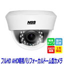 防犯カメラ 監視カメラ ドーム型 白 屋内 赤外線 LED【...