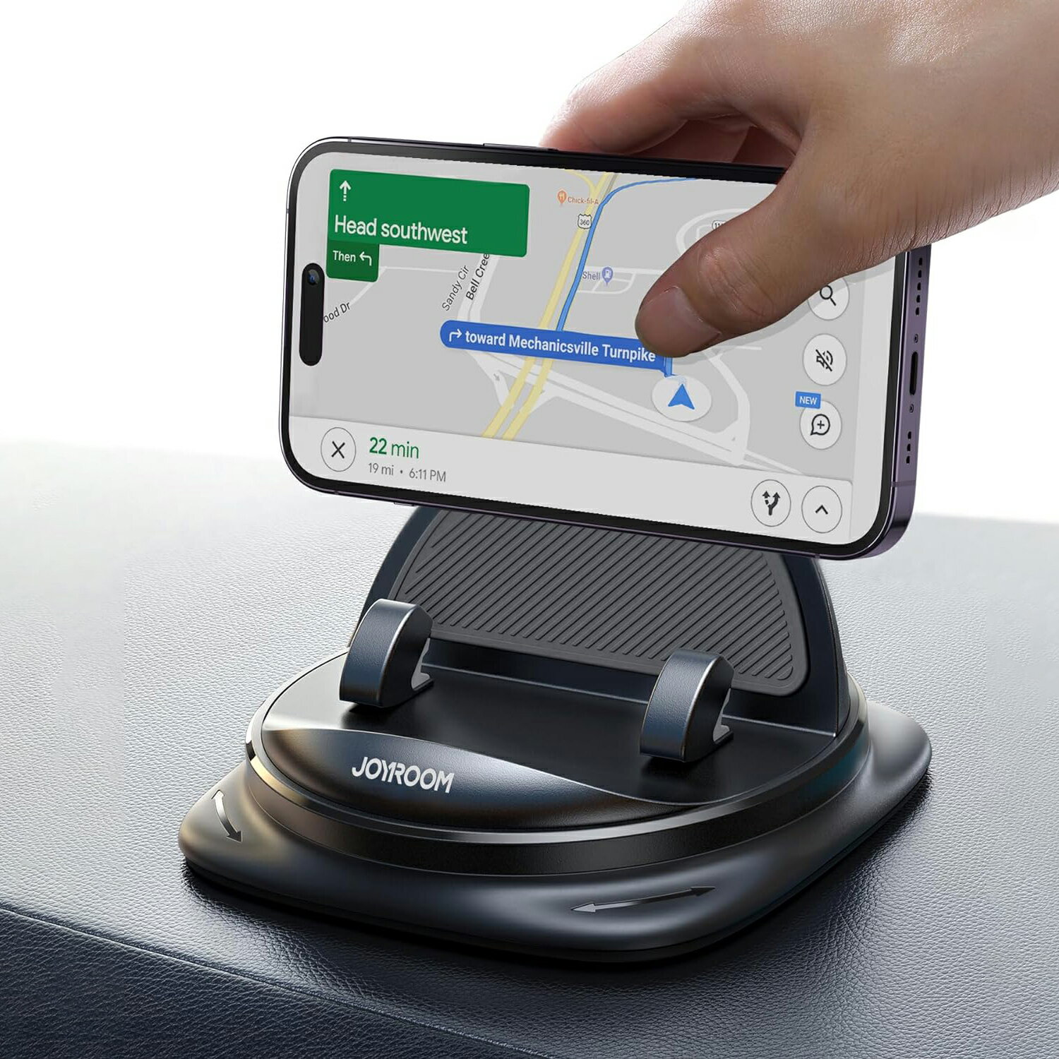 360度回転　車 スマホホルダー ダッシュボード置き型　脱着簡単 滑り止め スマホスタンド 水洗い可 ダッシュボード/卓上など適用 iPhone・Android 各種スマートフォン 4.0〜7.0インチ対応
