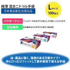 ニトリル手袋 極薄 ニトリルグローブ パウダーフリー 100枚 食品衛生法適合 Lサイズ ゴム手袋 使い捨て 粉なし 青 ブルー 左右兼用 衛生用品 業務用 家庭用 調理 医療 介護 看護 ペット 園芸 ガーデニング 掃除 家事 ラテックスアレルギー対策 75148