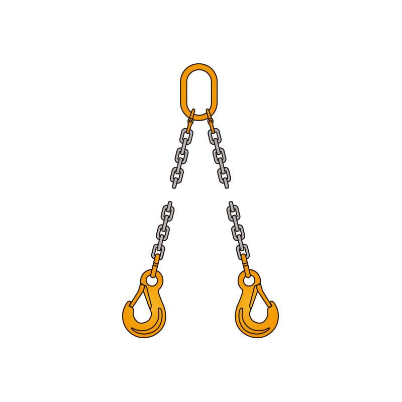 乐天商城 - ペワッグ 2本吊りチェーンスリングセット 1.8t×1.5m スリング チェーン フック 吊り具 重量物 高耐久 土木 建築 現場 耐摩耗 高耐久 運送 運搬 荷役 吊り上げ 工場 倉庫 工事