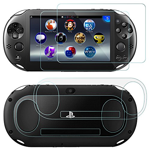 Sony PlayStation Vita 2000 用 保護フィルム AFUNTA Vita2000 トップLCD & ボトム 用 ガラスフィルム ..