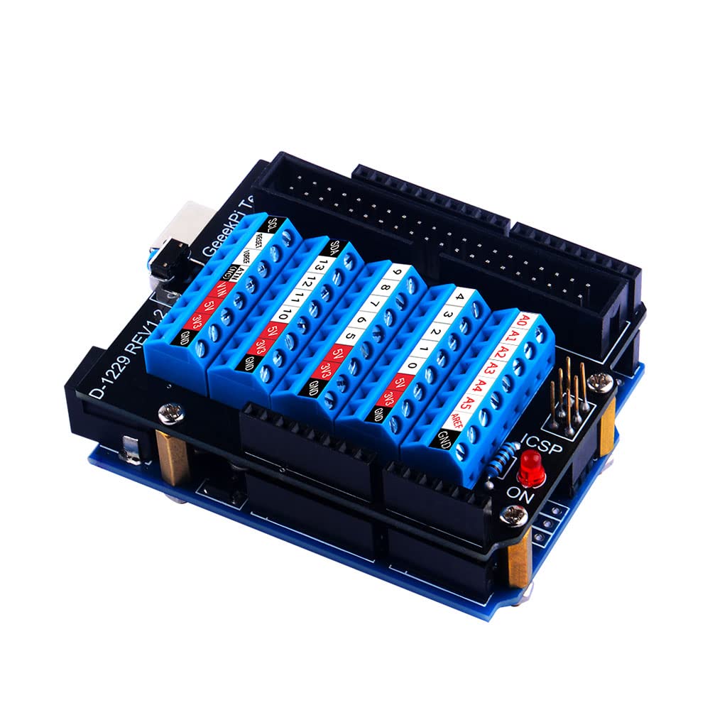 GeeekPi GPIO ネジ端子ブロック ブレークアウト モジュール ネジ端子キャップ ホーン ソケット コネクタ付き Arduino UNO 用 その1