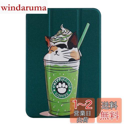 ipad mini6 ケース クリア 軽量 かわいい 猫柄 プリント ipad mini6 ケース ソフト 透明 薄型 スタンド機能 マグネットス吸着式 オートスリープ機能 2021秋発売ipad 8.3インチ ipad mini6対応 (グーリン)