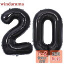 Vthoviwa 101cm バルーンアルミ20 ヘリウム風船 数字バルーン20黒 0-100 誕生日 カーニバル 飾り付け記念日パーティー装飾黒20 男女兼用 大きい しじヘリウム