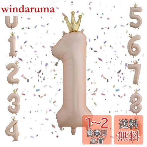 mefeny 誕生日バルーン 風船 バルーン 誕生日 数字 王冠付き バスディーバルーン 40インチ 大きい アルミ ストロー付き 装飾 結婚式 記念日 卒業 パーティー (1)