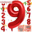 Sekat 数字 バルーン 40インチ レッド ナンバーバルーン 誕生日 風船 バースデー 飾り アルミ風船 ハッピーバースデー 結婚式パーティー 記念日 ウェ...