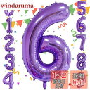 Sekat 数字 バルーン 40インチ パープル ナンバーバルーン 誕生日 風船 バースデー 飾り アルミ風船 ハッピーバースデー 結婚式パーティー 記念日 ウ...