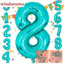 Sekat 数字 バルーン 40インチ ティファニーブルー ナンバーバルーン 誕生日 風船 バースデー 飾り アルミ風船 ハッピーバースデー 結婚式パーティー ...