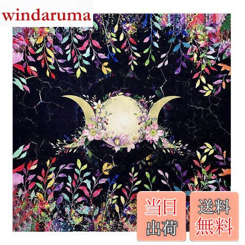 【送料無料】COZENTA タロットマット タペストリー タロットクロス 大判 厚手 60x60cm 幻想 月 草花