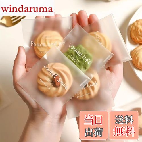 【送料無料】BLOOPIC 透明フロストジップロック袋 100枚入り PPバッグ 半透明 英字印刷付き 食品対応 ..