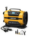 AstroAI エアーコンプレッサー 電動空気入れ 5 in 1 タイヤ・プール 自動車用 AC/DC給電 150 PSI 自動電源オフ メモリ機能 LEDライ...
