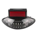 ONGMEIL バイク LEDテールライト ウインカー/ブレーキランプ内蔵 ブラックレンズ スズキ GSX1300R隼 1999-07年 (Smoke)