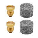 DERASLフォームキャノンオリフィスノズル先端 金属制 フォームランス用 オリフィスのスクリューのノズル メッシュフィルタ 2pcs (ノズルとフィルタ セッ...