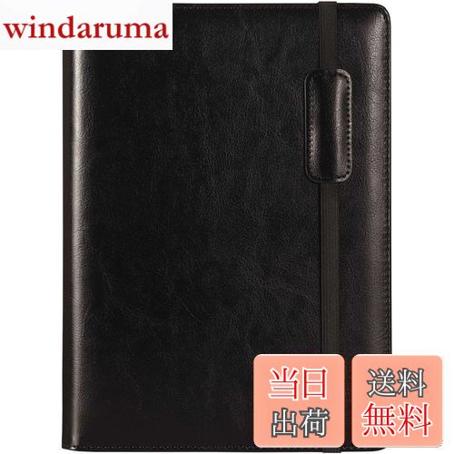 【送料無料】【RIHUA】 システム手帳 A5 手帳 6穴リング スケジュール帳 カバー リフィル付き 革メモ帳 カード収納 ノート システム手帳 手帳カバー ...