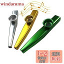 SensaBliss 3個カズー楽器 メタルカズー メッキ Kazoo 振動膜 3枚付き 音楽愛好者向けカズー楽器 管楽器 (緑 金 銀)