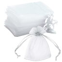 SANJAOYEE ラッピング 袋 プレゼント 袋 透明 50枚 10*12cm オーガンジー 巾着 小 可愛い おしゃれ サシェ 袋 ポプリ袋 プレゼント 袋...