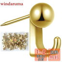 5WYOUKE【30個入】 石膏ボード フック 画鋲 フック ピンフック 耐荷重約5kg 壁 傷つけない おしゃれ ゴールド ミニ 目立たない 押しピン 賃貸 絵画 額縁 時計 カレンダー 飾り用 壁掛け フック 石膏ボード ベニヤ板 木用 フック 収納ケース 付き